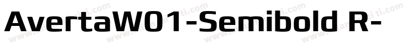 AvertaW01-Semibold R字体转换